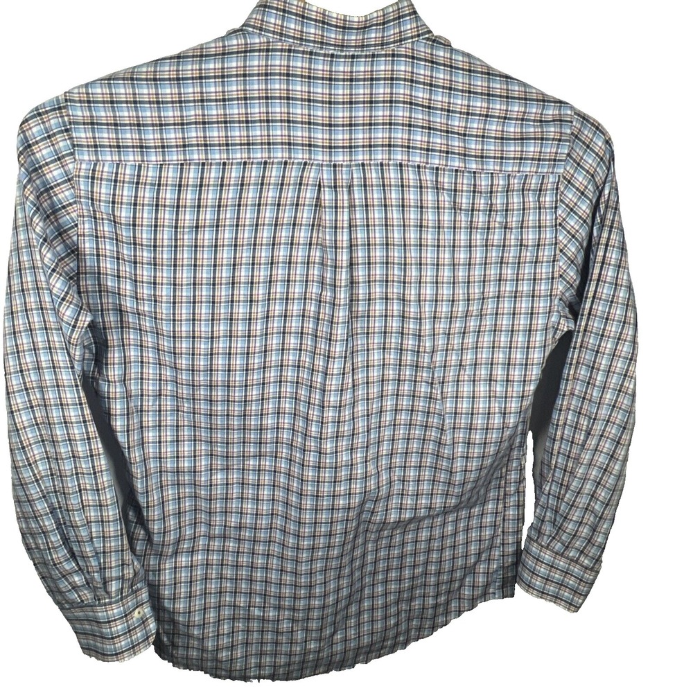 Peter Millar Men Large Cotton Plaid Button Down Long Sleeve Shirt - Picture 3 of 6